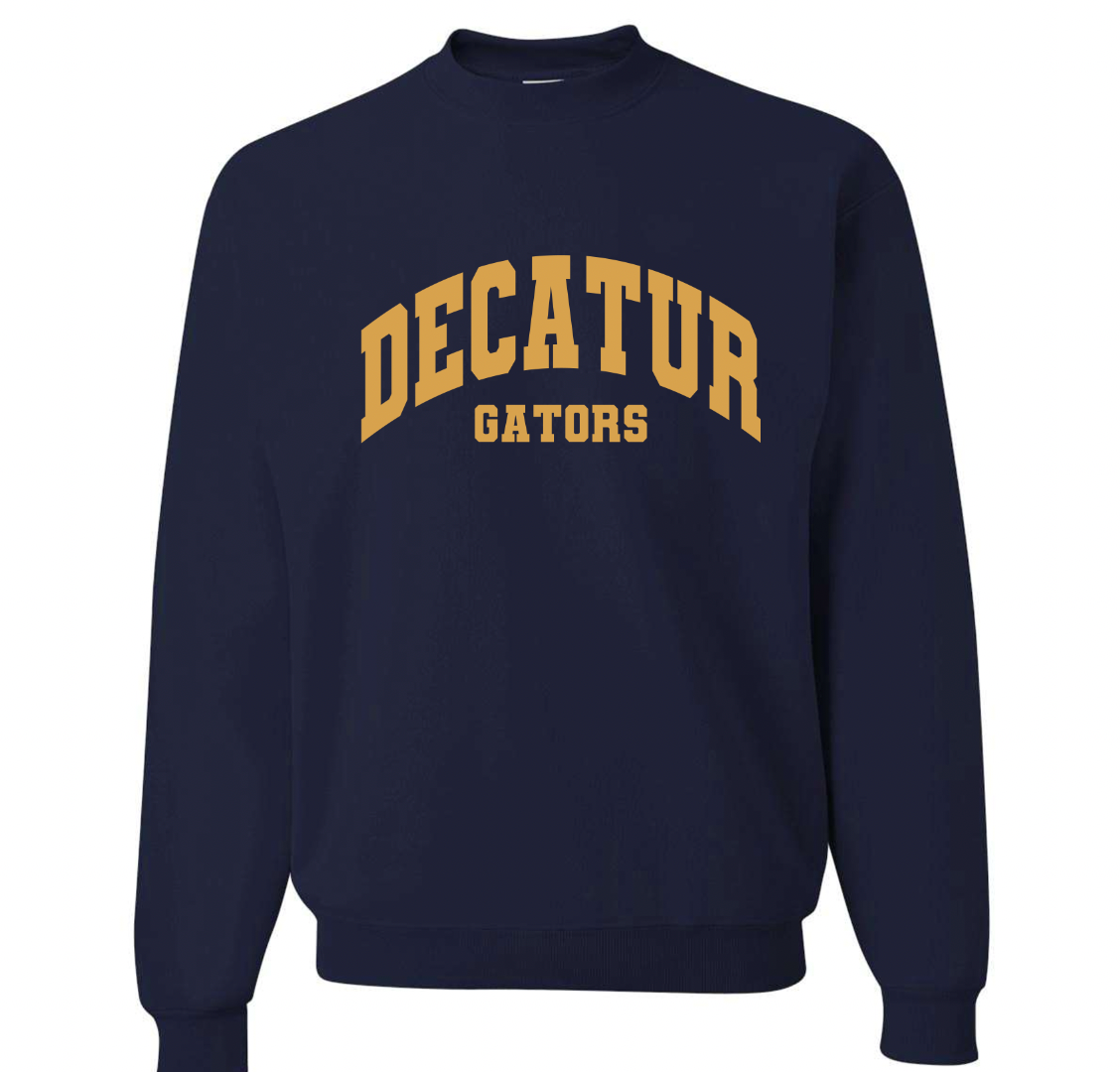 Decatur Gators Varsity Solid Crewneck - Adult and Youth Sizes