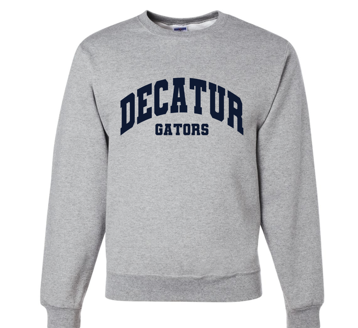 Decatur Gators Varsity Solid Crewneck - Adult and Youth Sizes