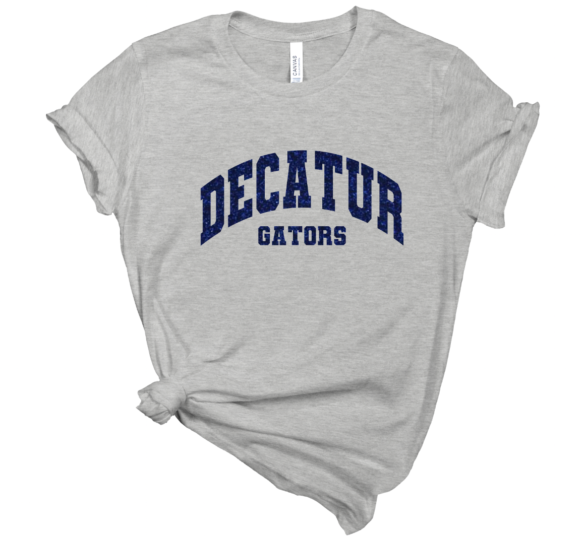 Decatur Gators Varsity Glitter Tee - Adult and Youth Sizes
