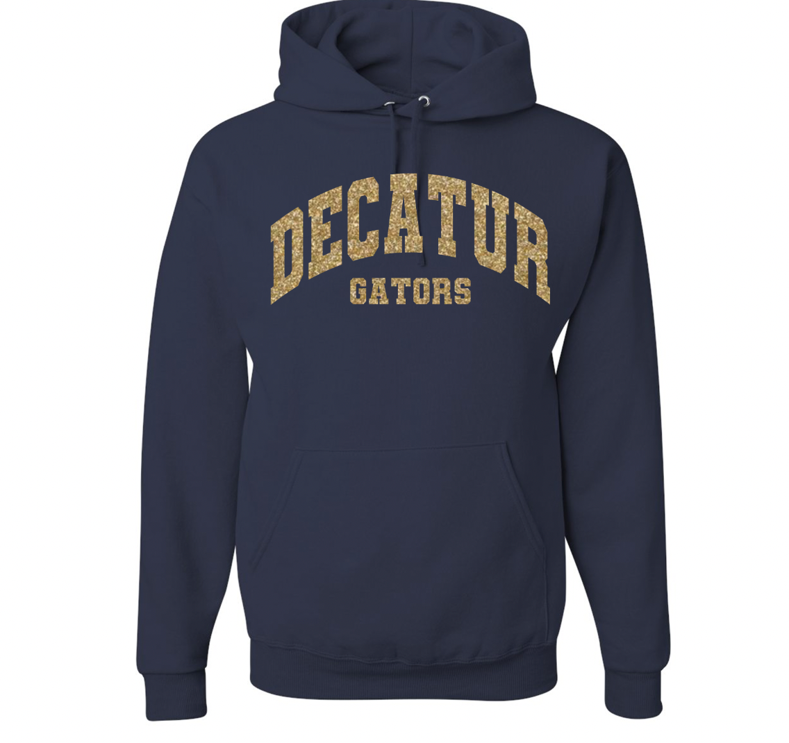 Decatur Gators Varsity Hoodie Glitter - Adult and Youth Sizes