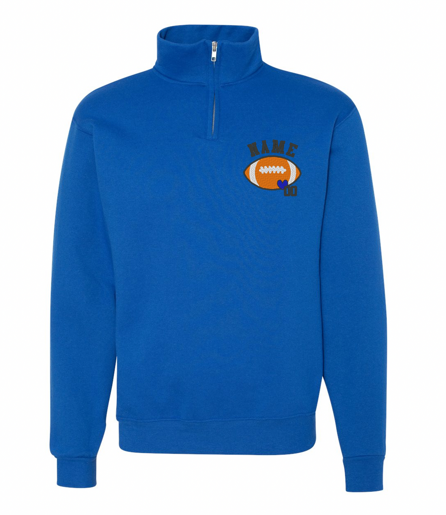 Embroidery Panthers Personalized Football Adult Quarter Zips