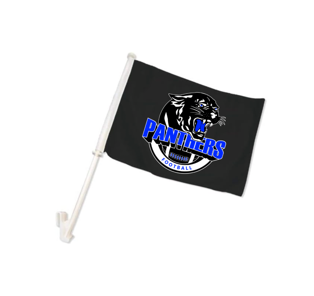 Panthers Football Car Flag