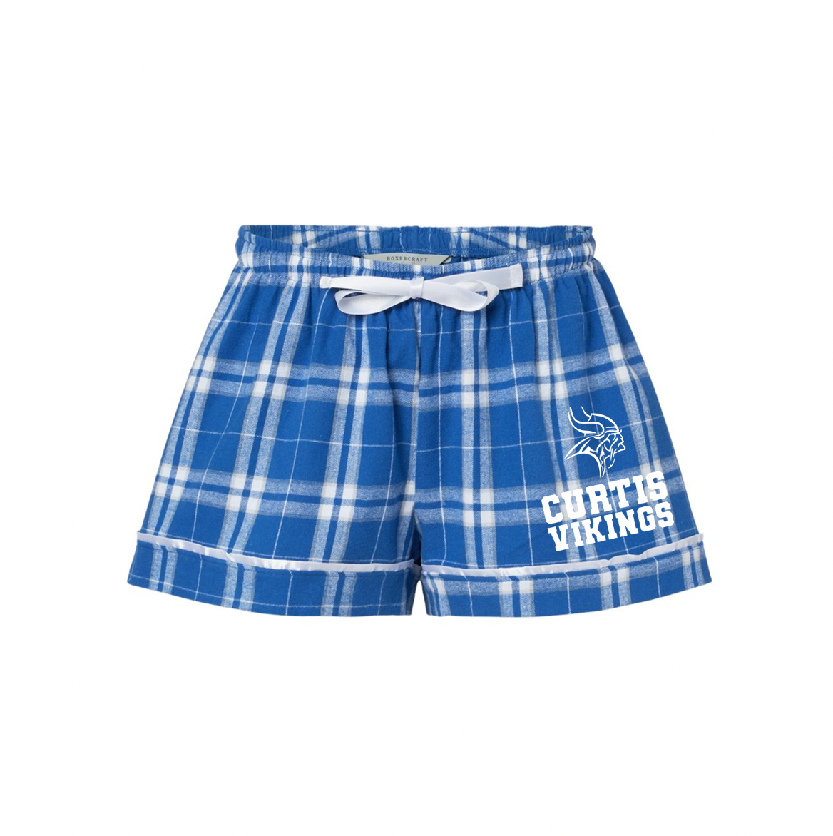 Curtis Vikings Plaid Flannel Shorts - Adult Sizes Two Styles