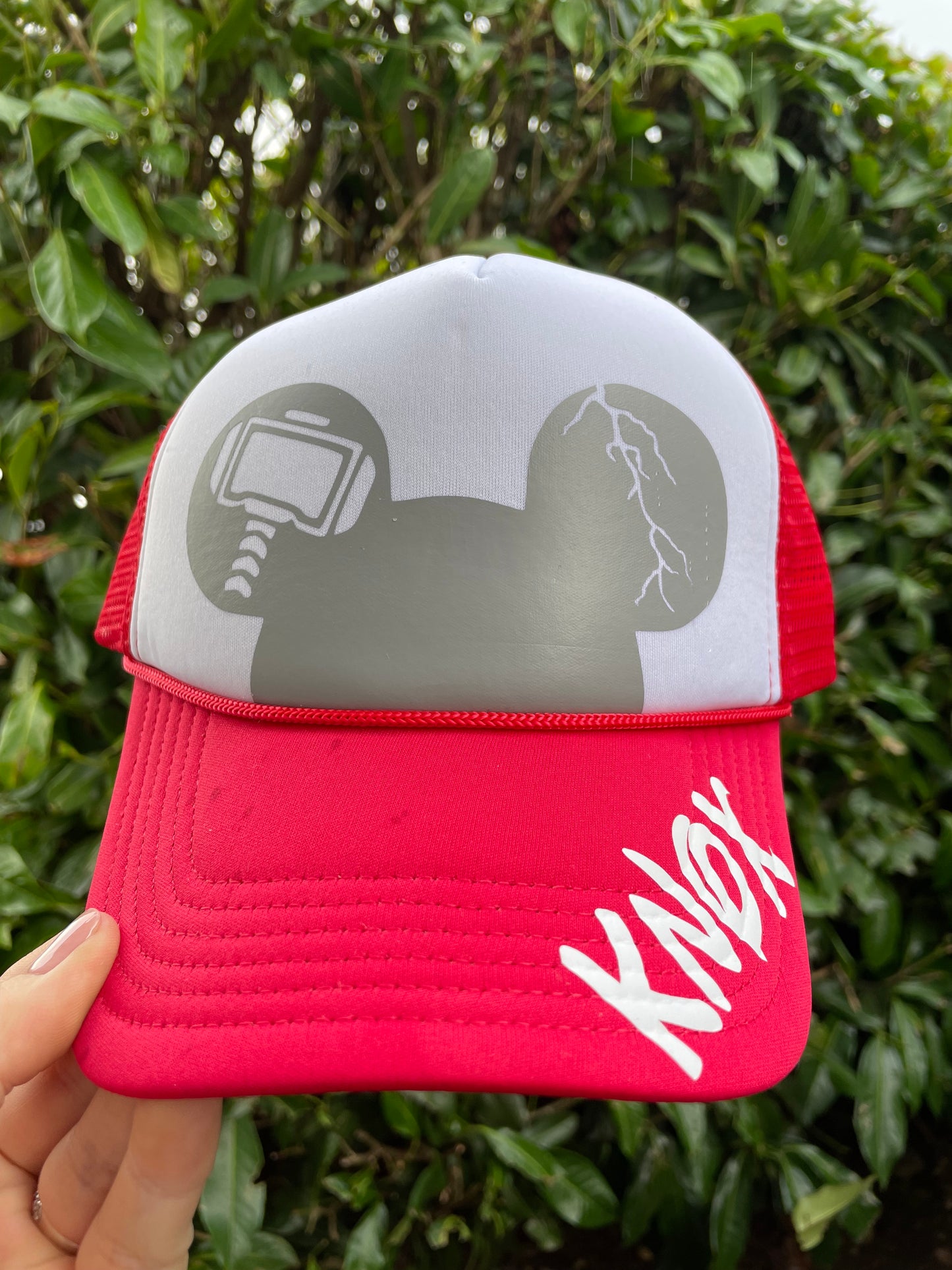 Thor Marvel Avengers Mjöllnir Youth or Adult Personalized Disney Trucker Hats - Adult and Youth