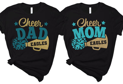 Custom Cheer Dad and Mom - Adult Tee