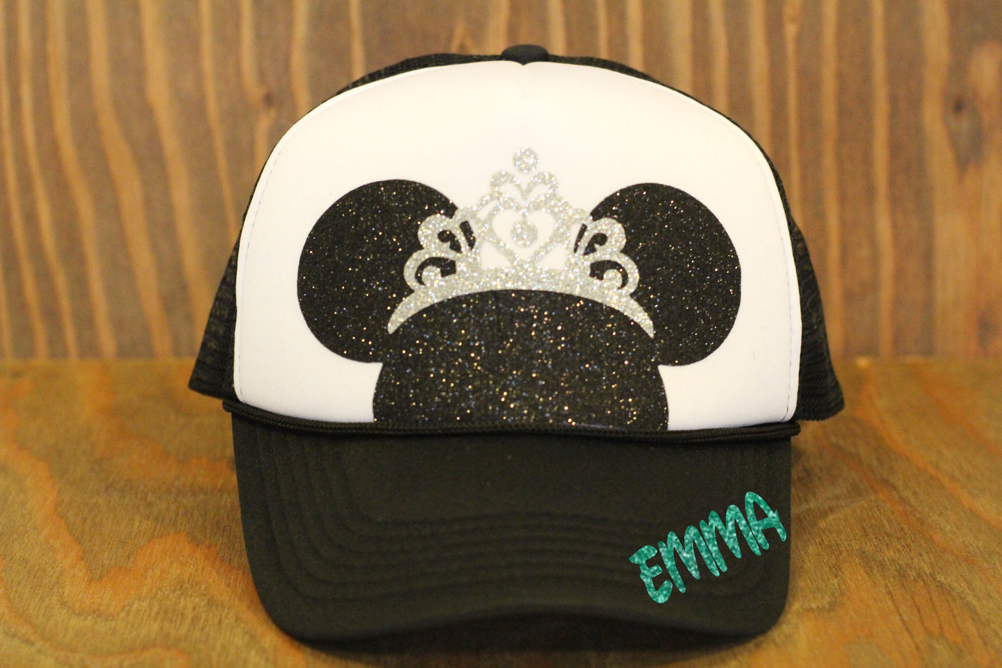 Personalized Tiara Minnie Ears Trucker Hats - Adult and Youth