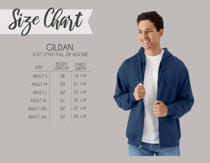 Embroidered Full Zip Hooded Sweatshirt