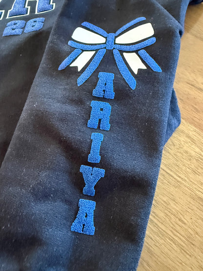 Personalized Panthers Cheer Puff and Glitter - Adult and Youth