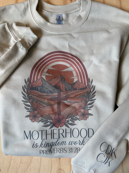 Motherhood is Kingdom Work Crewneck Sweatshirt