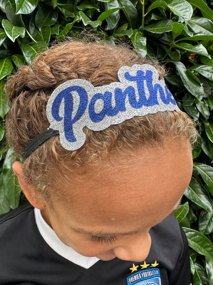 Custom Team or Name Glitter Headband | Team Spirit | Team Mascot | Team Sports