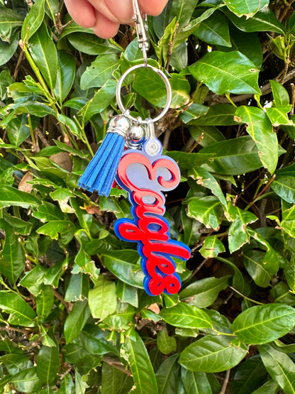 Custom Word Keychain | Purse Charm | Team Name | Team Spirit