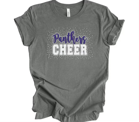 Panthers Cheer Rhinestone - Adult + Youth Sizes