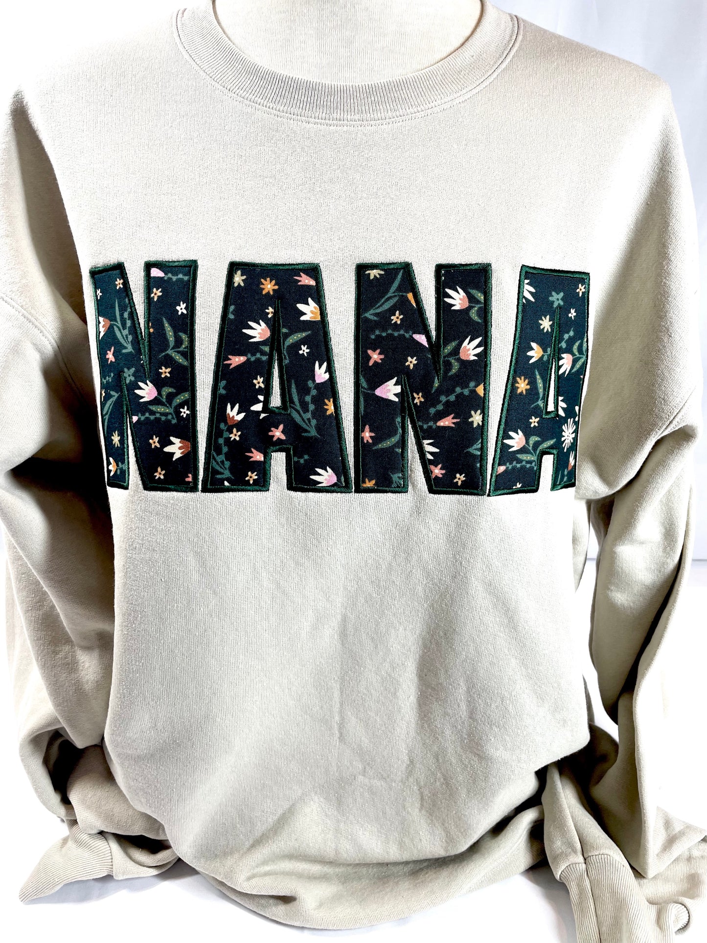 Custom Word Applique Embroidered Sweatshirt