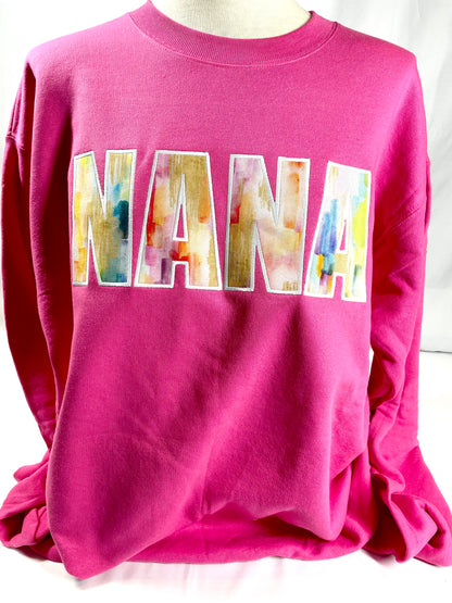 Custom Word Applique Embroidered Sweatshirt