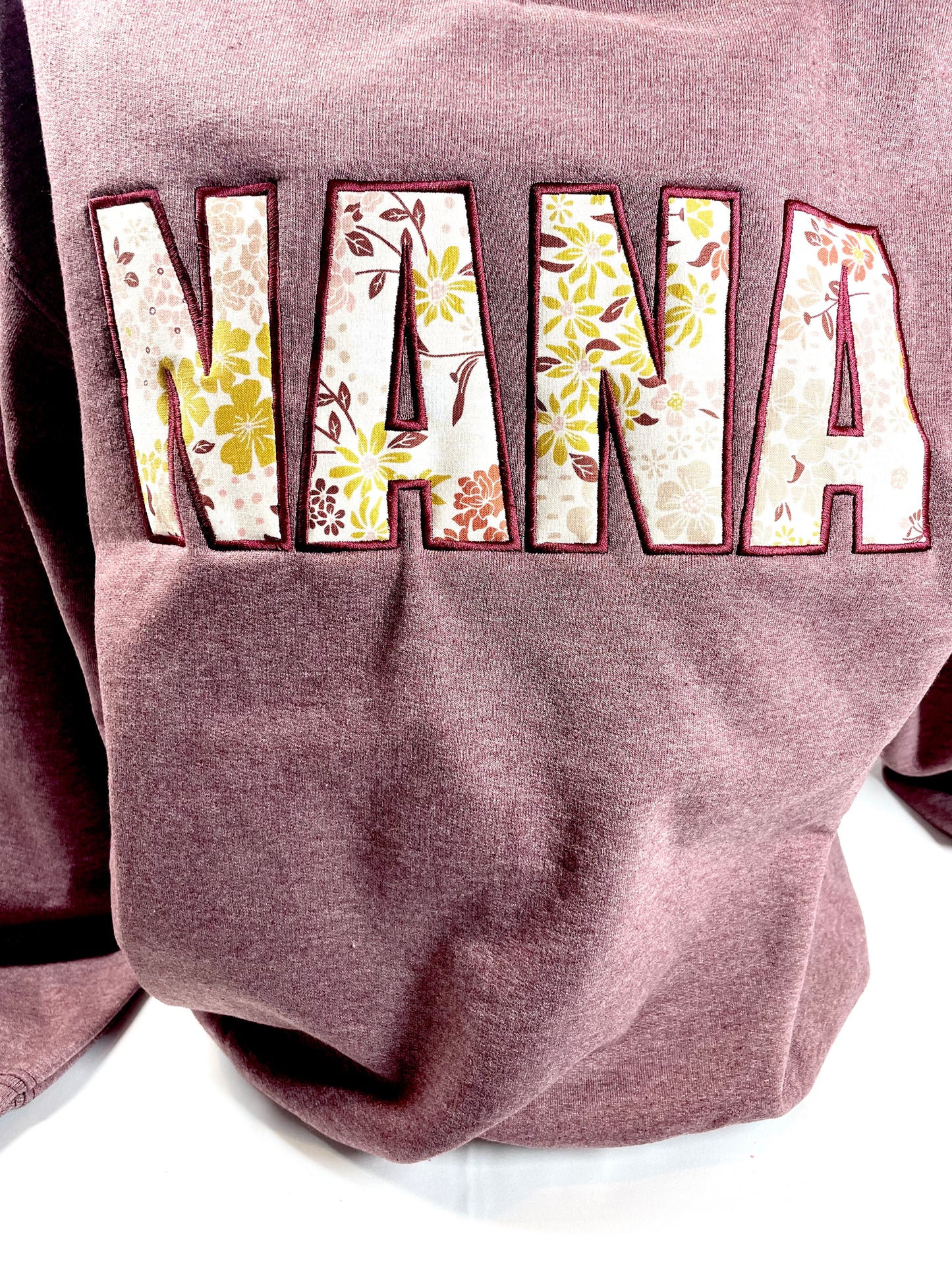 Custom Word Applique Embroidered Sweatshirt