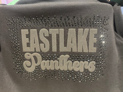 Eastlake Panthers Glitter, Rhinestone and Puff