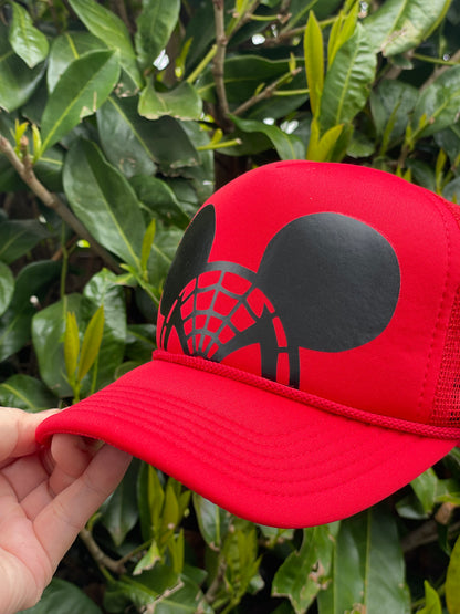 Spider-Man Mickey Ears Adult Personalized Disney Trucker Hats  - Adult and Youth