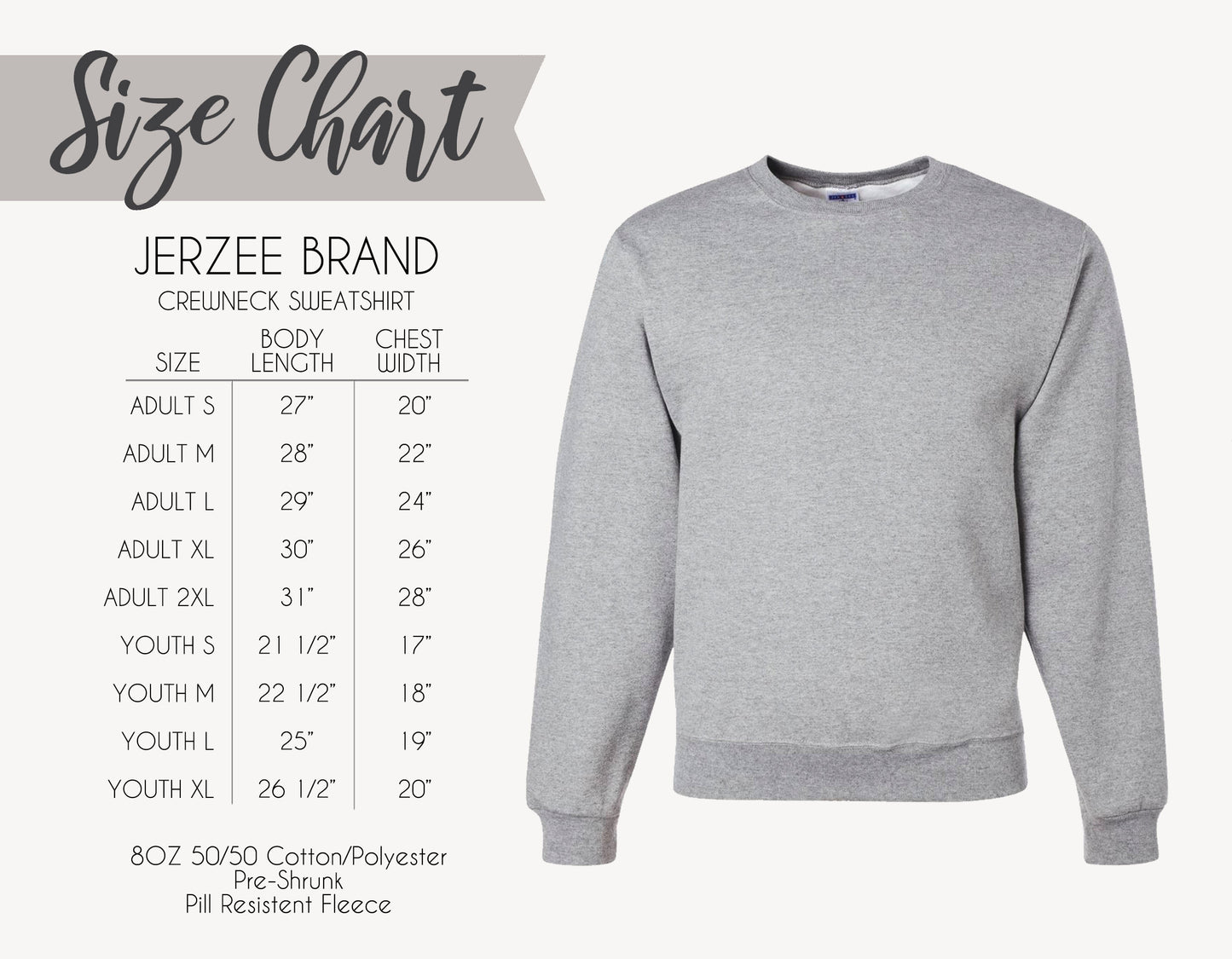 Curtis Simple Curve Sweatshirt - Youth and Adult Sizes