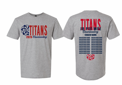 2026 Rancho Hills Titans Cheer Roster Jr Pee Wee - Tee, Crewneck, Hoodie