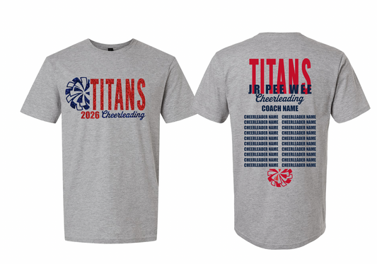2026 Rancho Hills Titans Cheer Roster Jr Pee Wee - Tee, Crewneck, Hoodie