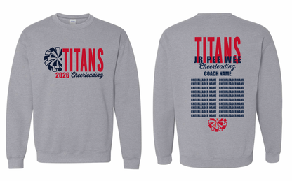 2026 Rancho Hills Titans Cheer Roster Jr Pee Wee - Tee, Crewneck, Hoodie