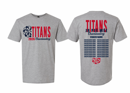 2026 Rancho Hills Titans Cheer Roster Jr Pee Wee - Tee, Crewneck, Hoodie