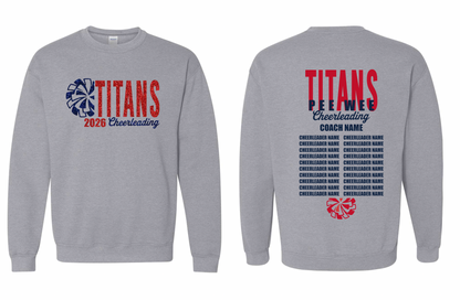 2026 Rancho Hills Titans Cheer Roster Pee Wee - Tee, Crewneck, Hoodie