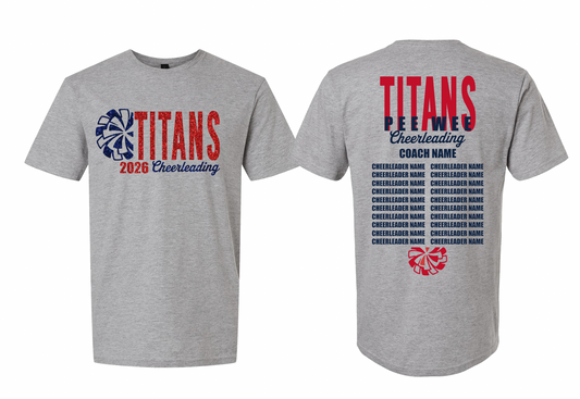 2026 Rancho Hills Titans Cheer Roster Pee Wee - Tee, Crewneck, Hoodie