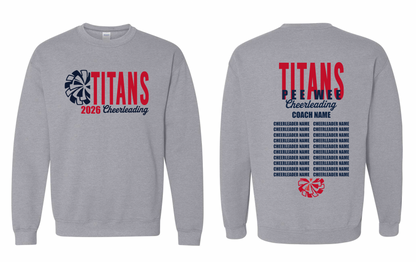 2026 Rancho Hills Titans Cheer Roster Pee Wee - Tee, Crewneck, Hoodie