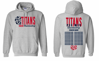 2026 Rancho Hills Titans Cheer Roster Pee Wee - Tee, Crewneck, Hoodie