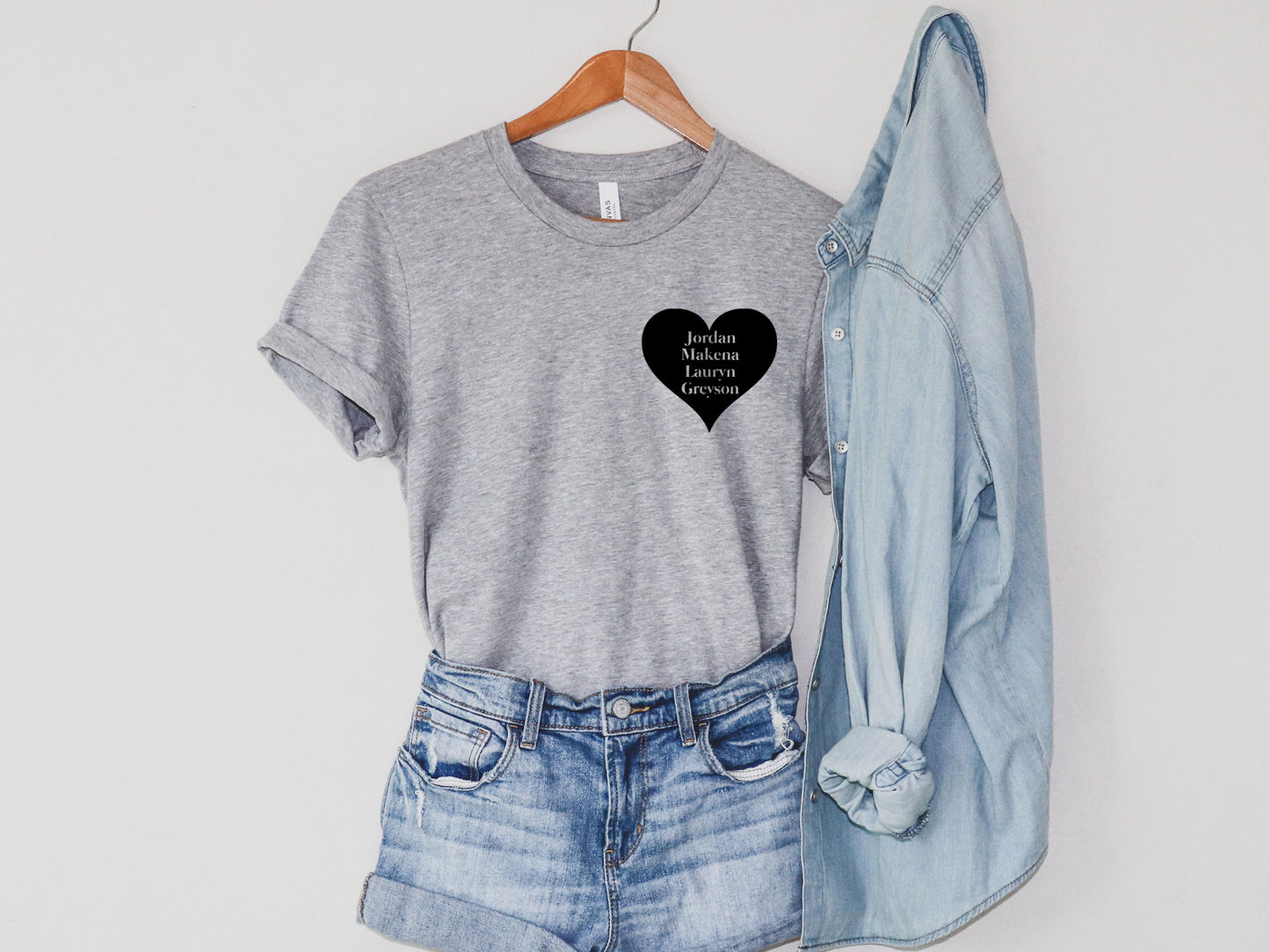 Personalized Heart T-Shirts