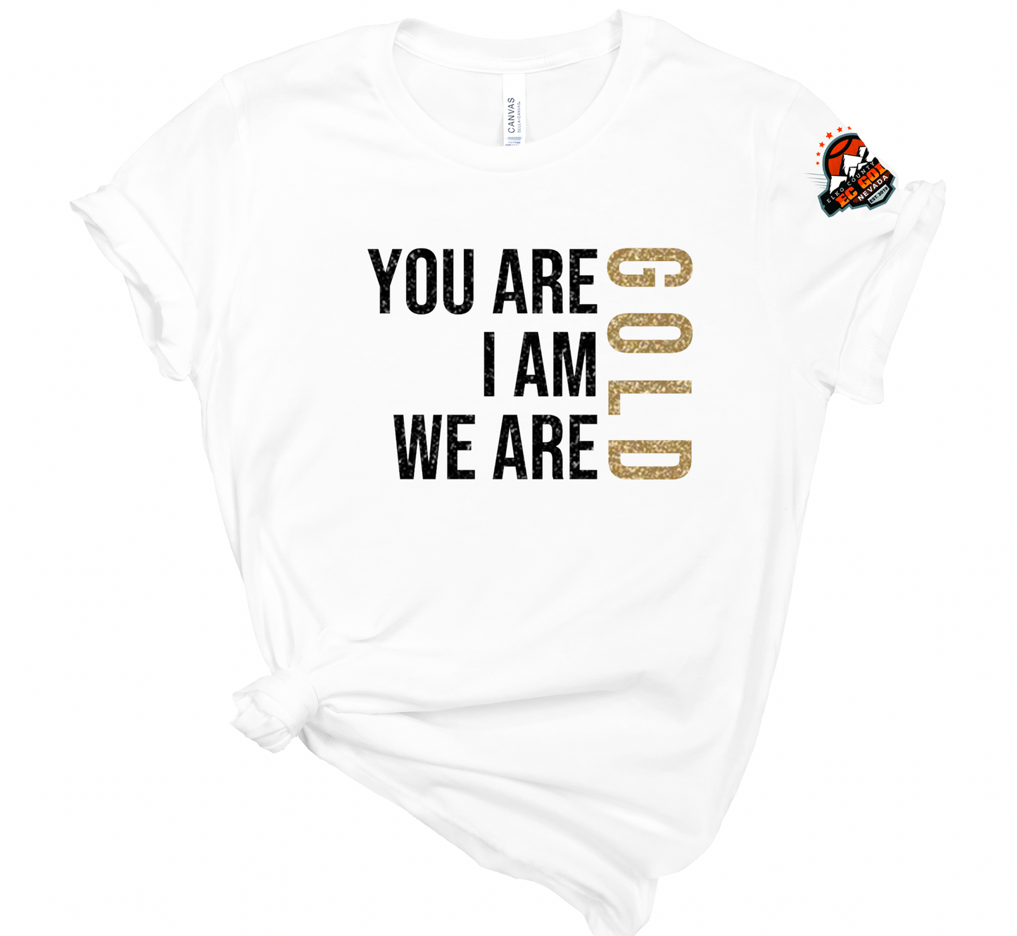 You are I am We Are Gold | Custom Team Gear | Personalized School Sweatshirt | Triple Word | Game Day | Team Spirit