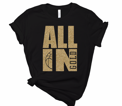 All In Gold | Custom Team Gear | Personalized School Sweatshirt | Triple Word | Game Day | Team Spirit