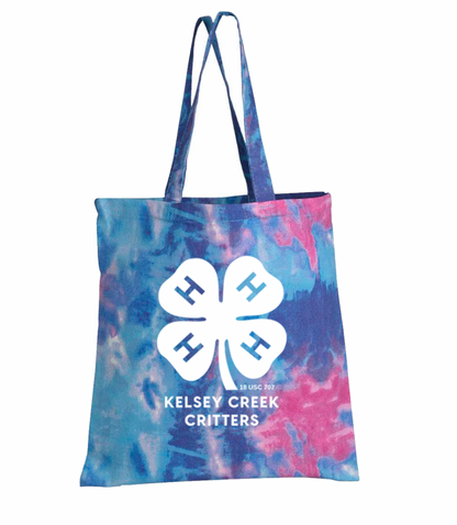 4-H Tie Dyed Tote | Custom Tote Bag