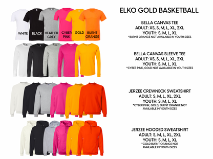 Simple Elko Gold Basketball | Tee, Long Sleeve, Hoodies and Crewnecks