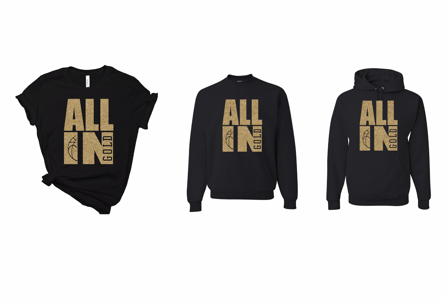 All In Gold | Custom Team Gear | Personalized School Sweatshirt | Triple Word | Game Day | Team Spirit