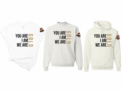 You are I am We Are Gold | Custom Team Gear | Personalized School Sweatshirt | Triple Word | Game Day | Team Spirit