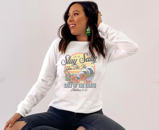 Vintage Printed Faith Sweatshirt | Matthew 5:13 Salt of the Earth