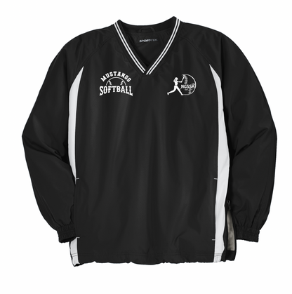 Mustangs Raglan Pullover Wind Shirt - Adult Only