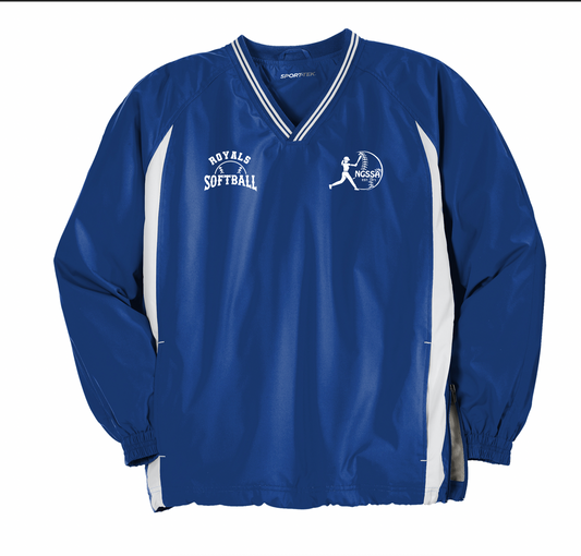 MS4 Royals Raglan Pullover Wind Shirt - Adult Only