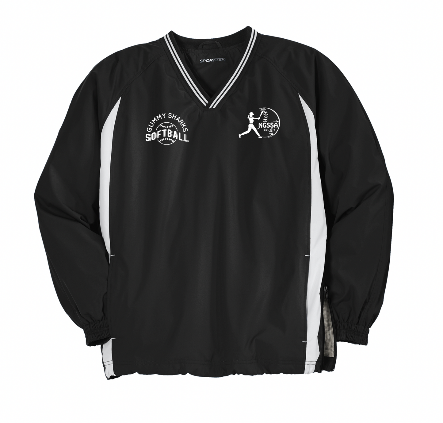 MJ2 Gummy Sharks Raglan Pullover Wind Shirt - Adult Only