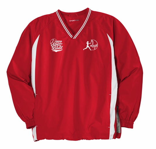 MJ3 Tigers Raglan Pullover Wind Shirt - Adult Only