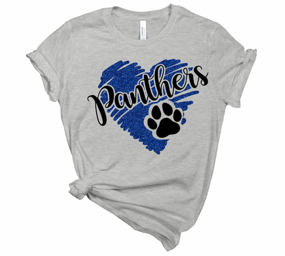 Panthers Heart with Paw - Adult + Youth Sizes