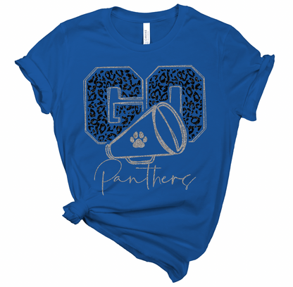 Go Panthers Leopard with Megaphone - Adult + Youth Sizes