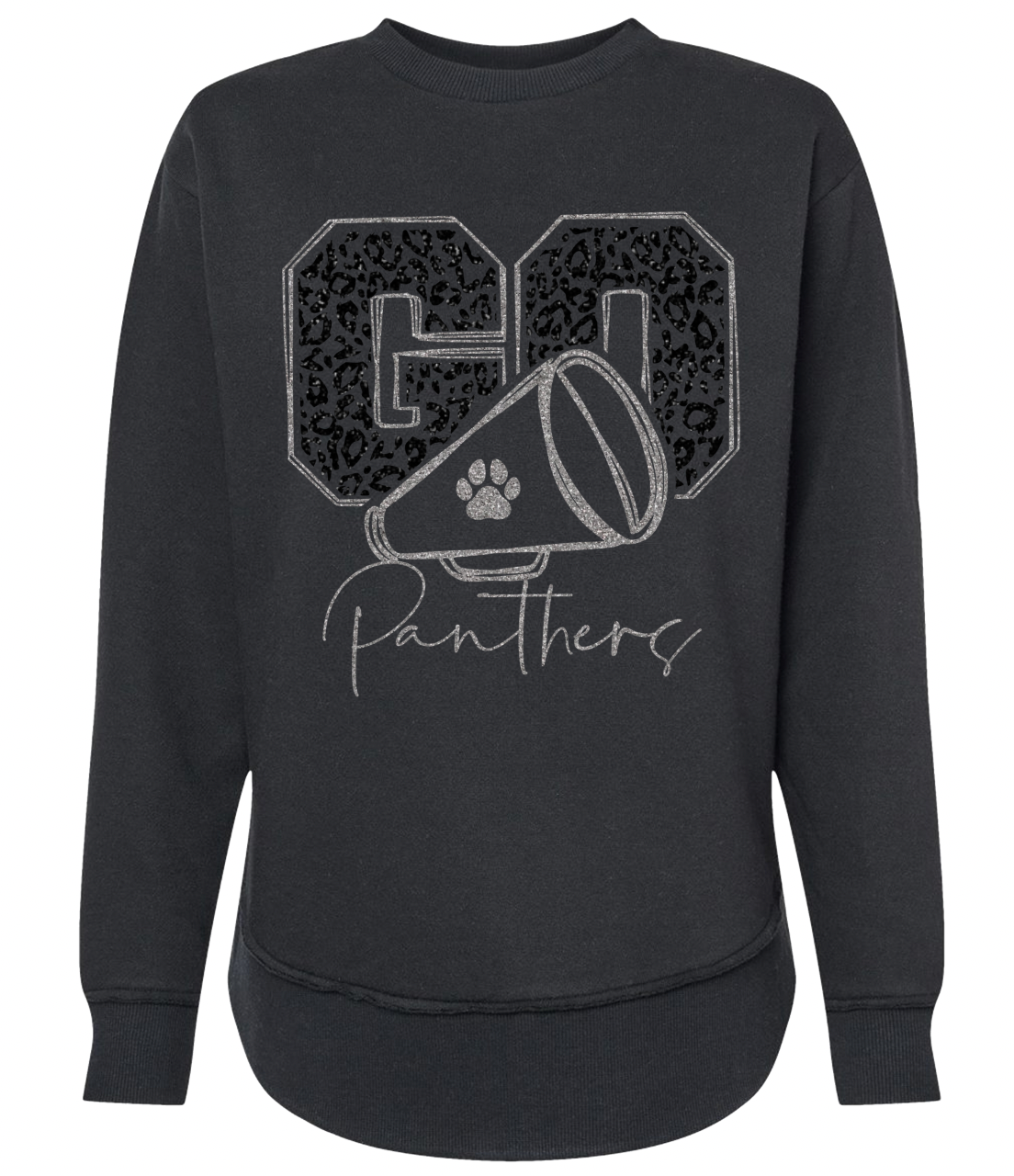 Go Panthers Leopard with Megaphone - Adult + Youth Sizes