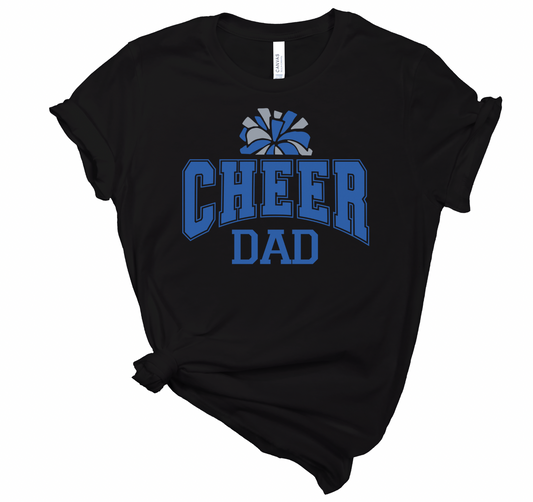 Custom Name Cheer Varsity Pom Pom Solid Font - Youth and Adult Tee