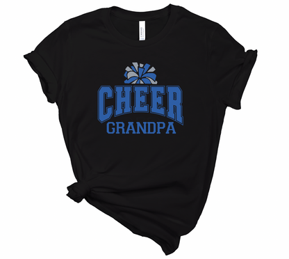 Custom Name Cheer Varsity Pom Pom Solid Font - Youth and Adult Tee