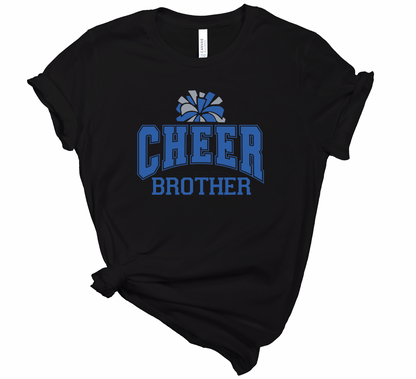 Custom Name Cheer Varsity Pom Pom Solid Font - Youth and Adult Tee