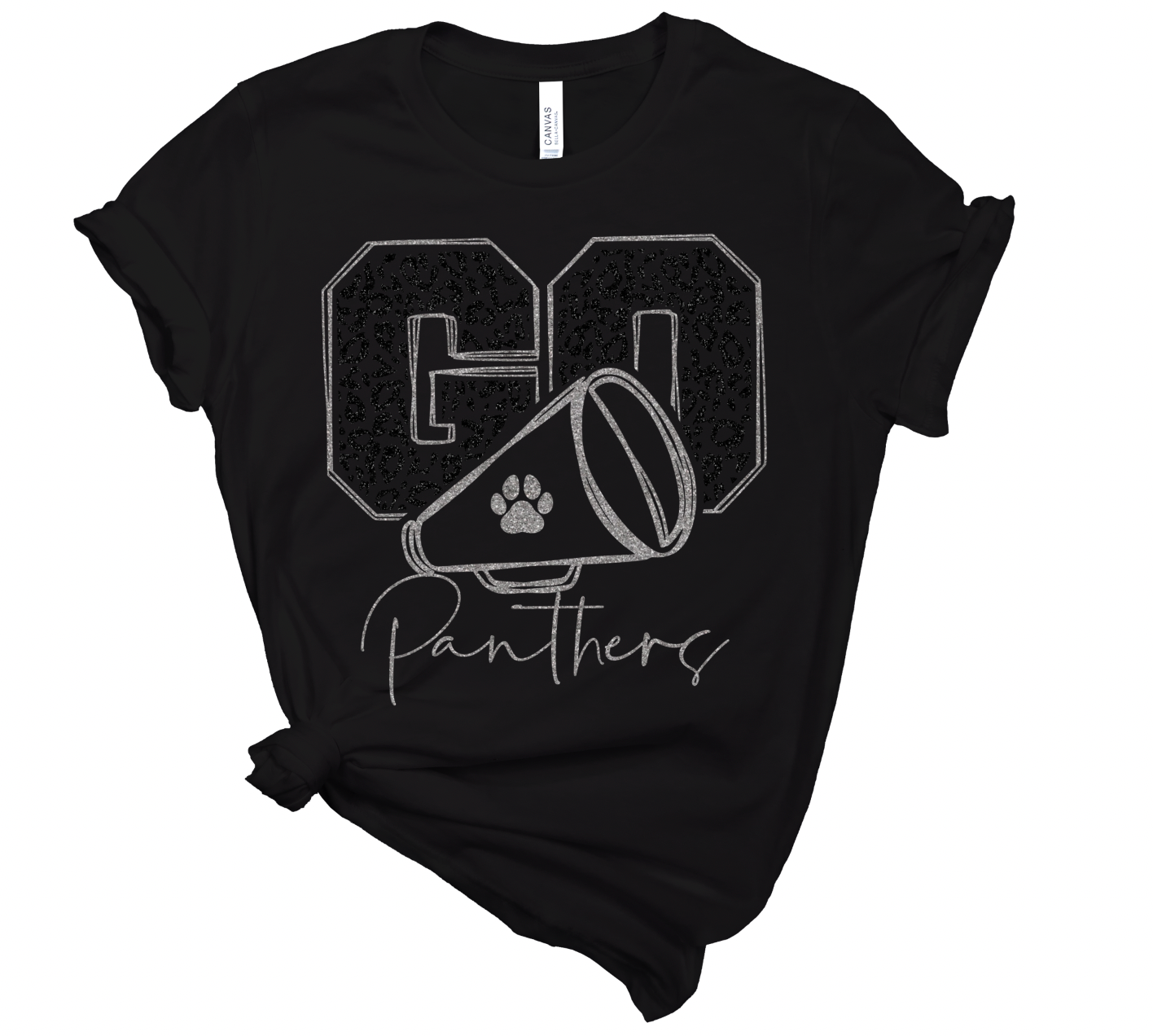 Go Panthers Leopard with Megaphone - Adult + Youth Sizes