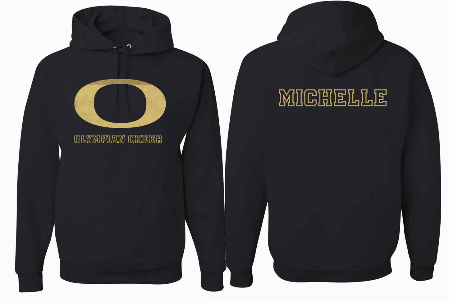 Custom Name O Cheer - Adult Hoodie